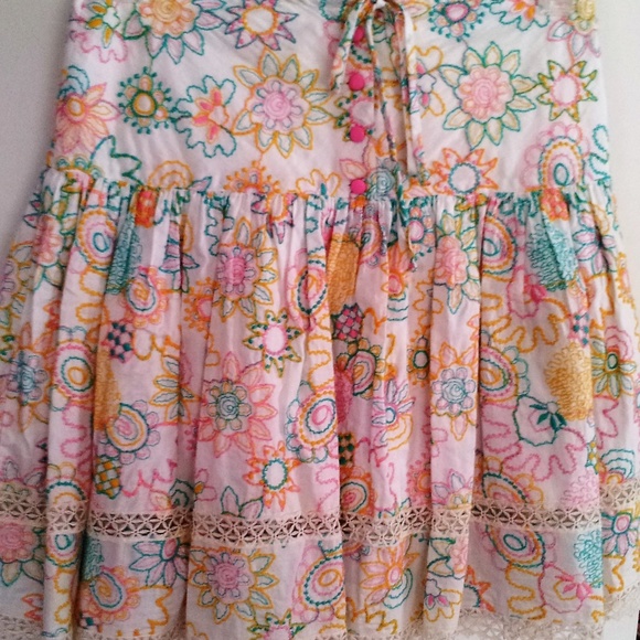 Milly New York embroidered tier skirt size 4 - Picture 3 of 9